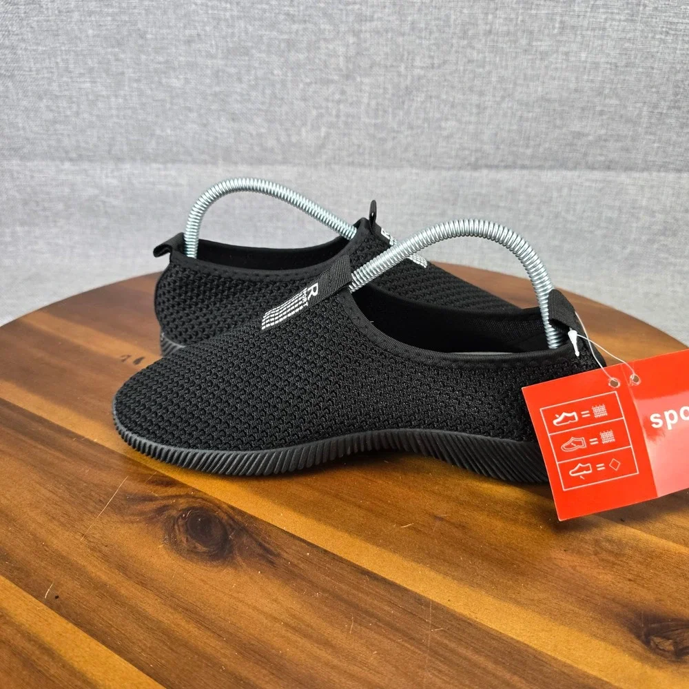 R Sport Women Black Mesh Slip On Martial Arts Shoes Size 39 Lightweight Trainers